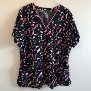 Plus size scrub top